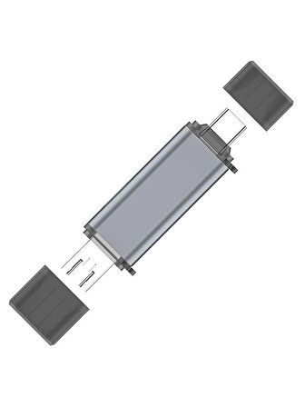 3 IN 1 USB + Micro USB + Type-c To USB - SD - MicroSD OTG Kart Okuyucu