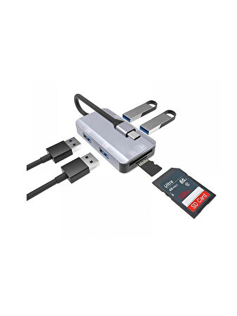 6 IN 1 USB-C MULTİ-FUNCTİON ÇEVİRİCİ