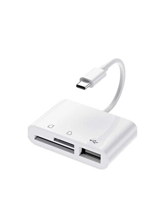 TYPE-C TO SD/MİCRO SD + USB KART OKUYUCU ADAPTÖR