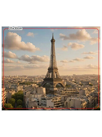Eyfel Kulesi Resimli 25X30 Mouse Pad