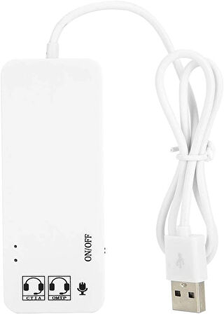 Zilevo USB Hub Ses Kartı Adaptörü, 3 Port USB, Mikrofon ve Kulaklık Jakı, PC ve Dizüstü Bilgisayar için