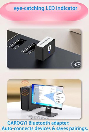 Zilevo Bluetooth 5.3 USB Adaptör, Bluetooth Dongle, Ultra Kompakt, Yüksek Hızlı, Windows ve Mac Uyumlu