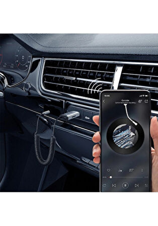 Zilevo Bluetooth Araç Kiti Aux Adaptörü Micro SD Kat Okuyucu Araç Ses Aux Bluetooth 5.3 Ahizesiz Kullanım Kiti
