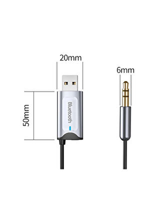 Zilevo Bluetooth Araç Kiti Aux Adaptörü Micro SD Kat Okuyucu Araç Ses Aux Bluetooth 5.3 Ahizesiz Kullanım Kiti