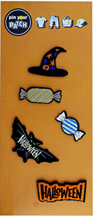 Halloween Patch Set Cadılar Bayramı Patch Yama Seti Set-01 Orange