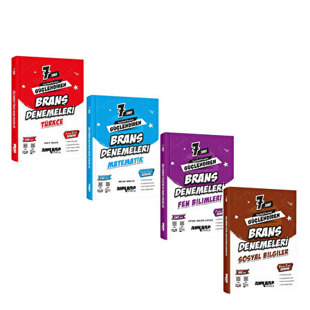 Ankara Yayıncılık 7. Sınıf Güçlendiren Branş Denemeleri Seti 4 Kitap