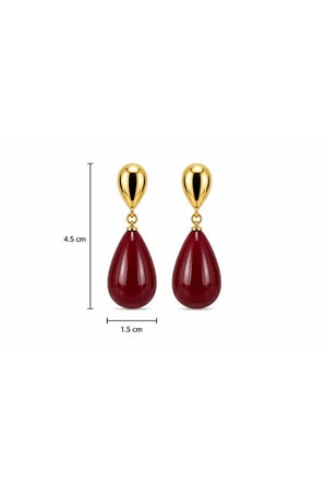 Minimal Gold Siyah Damla Küpe Günlük ve Şık Kombin Kadın Küpe