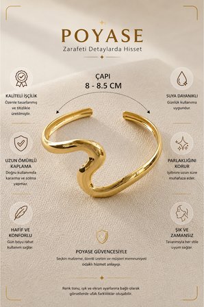 Gold Organik Form Kol Pazusu Modern Tasarım Kadın Üst Kol Aksesuarı