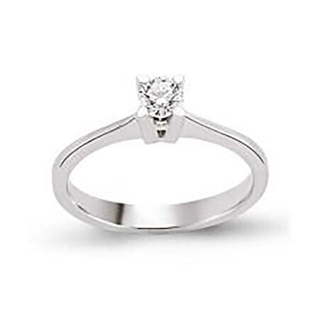 Bilezikhane Tektaş Pırlanta Yüzük 0,18 CT H-VS 2,45 Gram 18 Ayar Altın