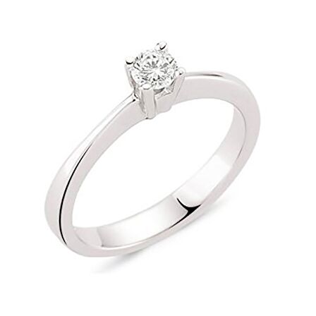 Bilezikhane Tektaş Pırlanta Yüzük 0.23 CT H-SI 3.50 Gram 18 Ayar Altın