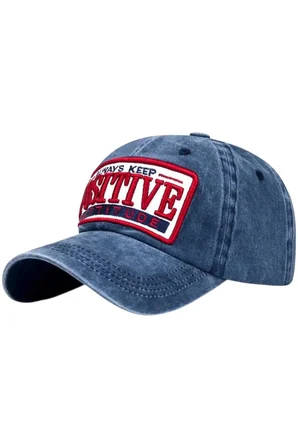 Tezzgelsin Unisex Eskitme POSITIVE Nakışlı Ayarlanabilir Beyzbol Kep Şapkası