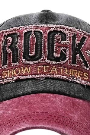 Tezzgelsin Unisex Eskitme Rock Nakışlı Ayarlanabilir Beyzbol Kep Şapka
