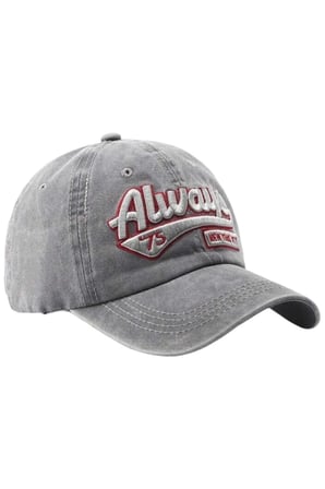 Tezzgelsin Unisex Eskitme Always 75 Nakışlı Ayarlanabilir Beyzbol Kep Şapkası