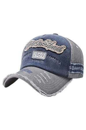Tezzgelsin Unisex Eskitme 1969 Rock Sharks Nakışlı Ayarlanabilir Beyzbol Kep Şapka 2'li Set