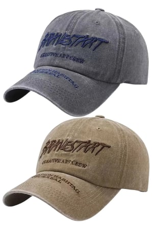 Tezzgelsin Unisex Eskitme BRAVESTART Nakışlı Ayarlanabilir Beyzbol Kep Şapka 2'li Set
