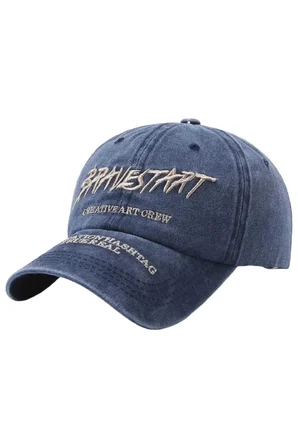 Tezzgelsin Unisex Eskitme BRAVESTART Nakışlı Ayarlanabilir Beyzbol Kep Şapka 2'li Set