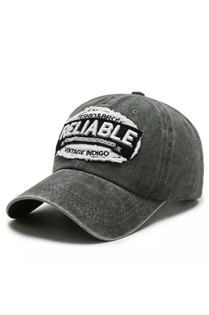 Tezzgelsin Unisex Eskitme RELIABLE Nakışlı Ayarlanabilir Beyzbol Kep Şapkası 2'li Set