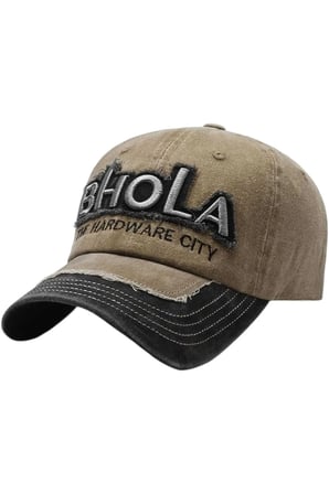 Tezzgelsin Unisex Eskitme BHOLA Nakışlı Ayarlanabilir Beyzbol Kep Şapka 2'li Set