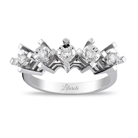 Aynalı Beştaş Pırlanta Yüzük