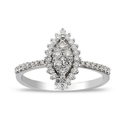 0.39 Ct Pırlanta Baget Yüzük