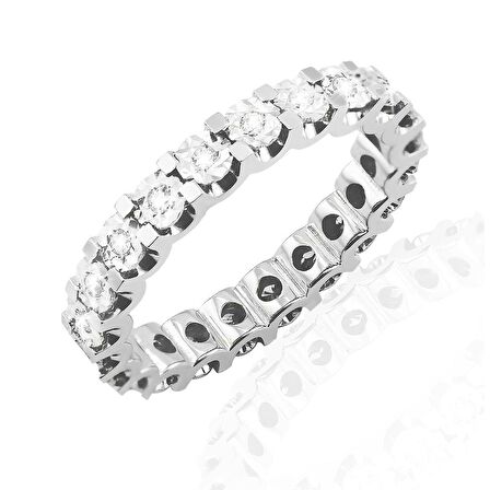 1.5 Karat Görünümlü Pırlanta Tamtur Yüzük