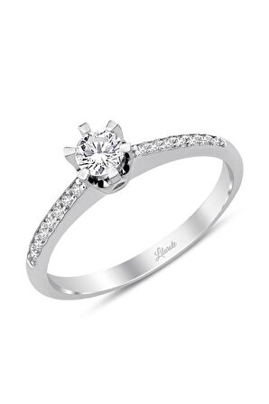 Tektaş Pırlanta Yüzük 6 Tırnaklı 0.35 ct
