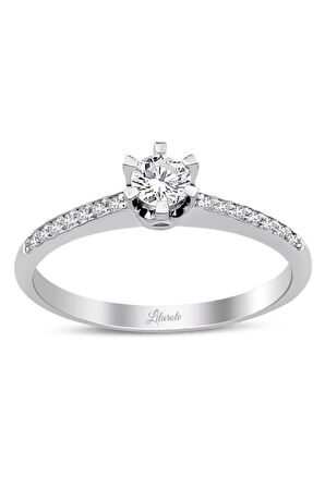 Tektaş Pırlanta Yüzük 6 Tırnaklı 0.35 ct