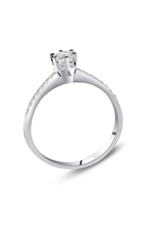 Tektaş Pırlanta Yüzük 6 Tırnaklı 0.35 ct