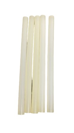 Beyaz Tutkal Çubukları Sıcak Silikon Mum Çubuk 5'li Paket 11mm x 20cm