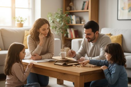 4 Kişilik Ahşap Masa Üstü Kelime  Oyunu - İngilizce Dil Geliştirici Oyun Seti