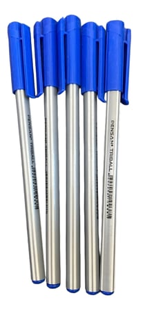 Pensan Triball Tükenmez Kalem Mavi 1.0 mm 5'li Set Металик Gövde Klipsli Kapak