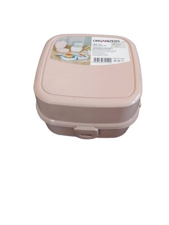 Organizers ORG-149 Kiddy Pembe Çocuk Beslenme Kutusu Lunch Box Kilitleme Mekanizmalı