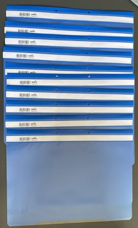 Umix Mavi Telli Dosya A4 Plastik Hızlı Okuyucu Sıkıştırmalı Dosya - 10'lu Paket