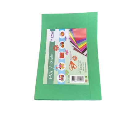 Emin EVA Köpük Kağıt 10 Adet Renkli Foam Sheet El İşi Okul Projesi A4 Karışık Renk EM148T
