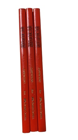 Faber-Castell Carpinteiro Marangoz Kalemi BD-40 Eco Kırmızı 3'lü Set
