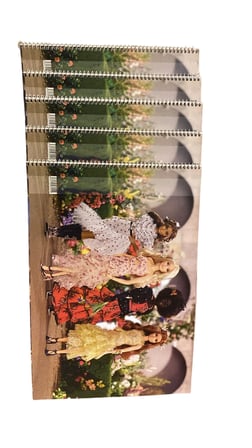 Resim Defteri 25x35 cm 15 Yaprak Spiralli Barbie Desenli Çizim Defteri 5 adet JT994
