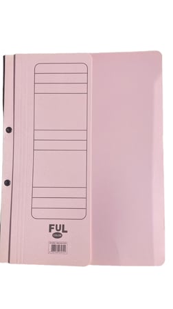 FUL Color Pembe Yarım Kapak Dosya A4 Spiralli Delikli Karton Klasör 4 adet