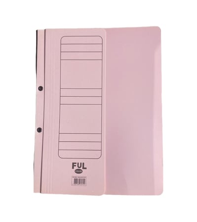 Pembe Yarım Kapak Dosya A4 Spiralli Delikli Karton Klasör 4 adet