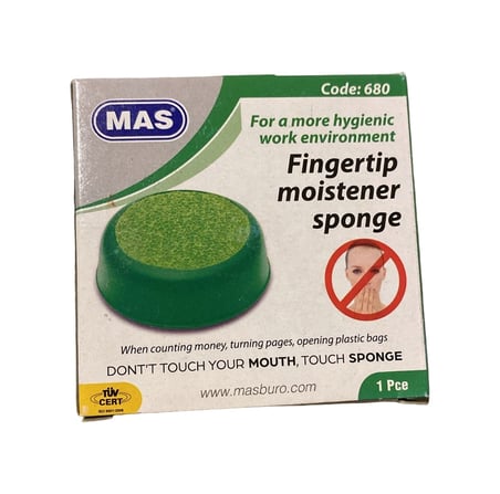 MAS Fingertip Moistener Sponge Parmak Islatıcı Sünger Code 680 Hijyenik İş Ortamı 1 Adet
