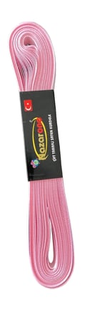 Nazarone Çift Taraflı Saten Kurdele Pembe 10mm x 10mt No:2 100% Polyester Ekstra Kalite 5 Adet