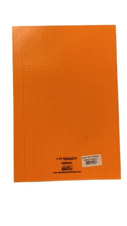Okul Defteri Seti - A4 120 Yaprak Mavi Spiralli + Kırmızı Spiralli + Turuncu A4 100 Yaprak Kareli Defter + Mavi Bordürlü 40'lı Okul Etiketi Açık Kahve