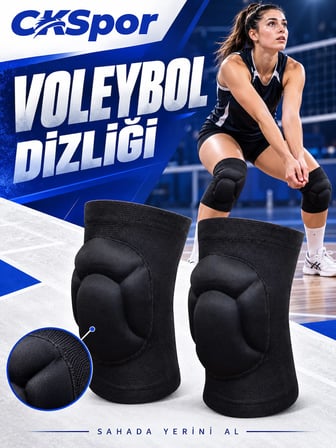 CKSPOR Voleybol Dizliği 1 Çift – Sünger Pedli Esnek Spor Diz Koruyucu 