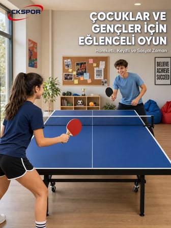 CKSPOR Masa Tenisi Seti 2 Raket 4 Top ve Portatif File – Pinpon Oyun Seti