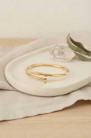 316L Çelik Gold Renk Çivi Model Bileklik