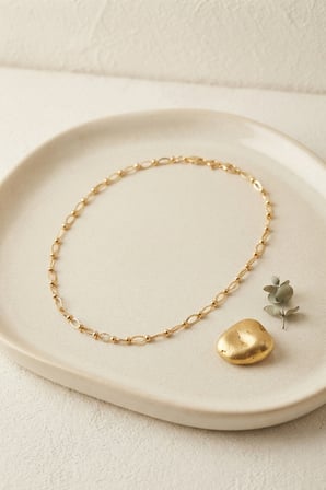 CM Top ve Halka Zincir Model 50 cm Gold Renk Kadın Kolye