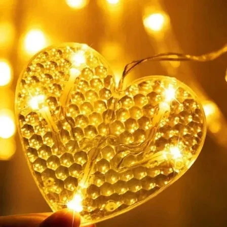 Kalp Perde Led  Gün Işığı