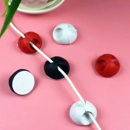 Yapışkanlı Kablo Sabitleyici Düzenleyici 6'lı Renkli Paket