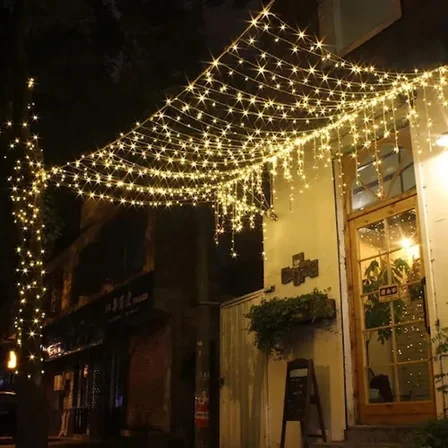 10m 100 LED Damla Uçlu Gün Işığı Şeffaf Kablo