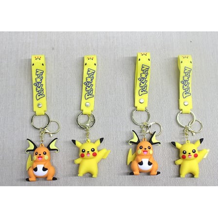 Pikachu Raichu Silikon Anahtarlık