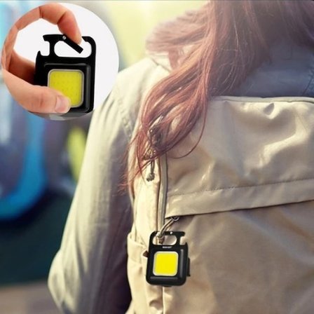Mini 30 LED'li Çok Fonksiyonlu Şarjlı Kamp Lambası ve Anahtarlık Fener